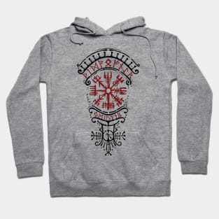 Vegvisir with nordic runes Hoodie